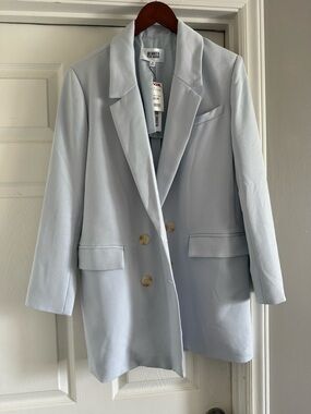 New BB Dakota Light Gray Long Blazer size small